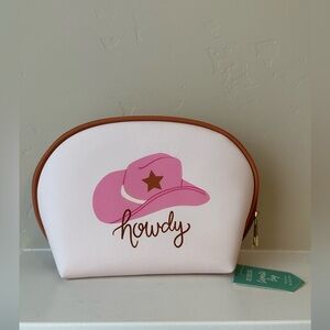 Cowgirl cowboy howdy cosmetic/travel bag!